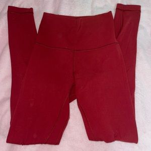 Lululemon Align Pant Full Length Special Edition 28" color Dark Sport Red Size 4
